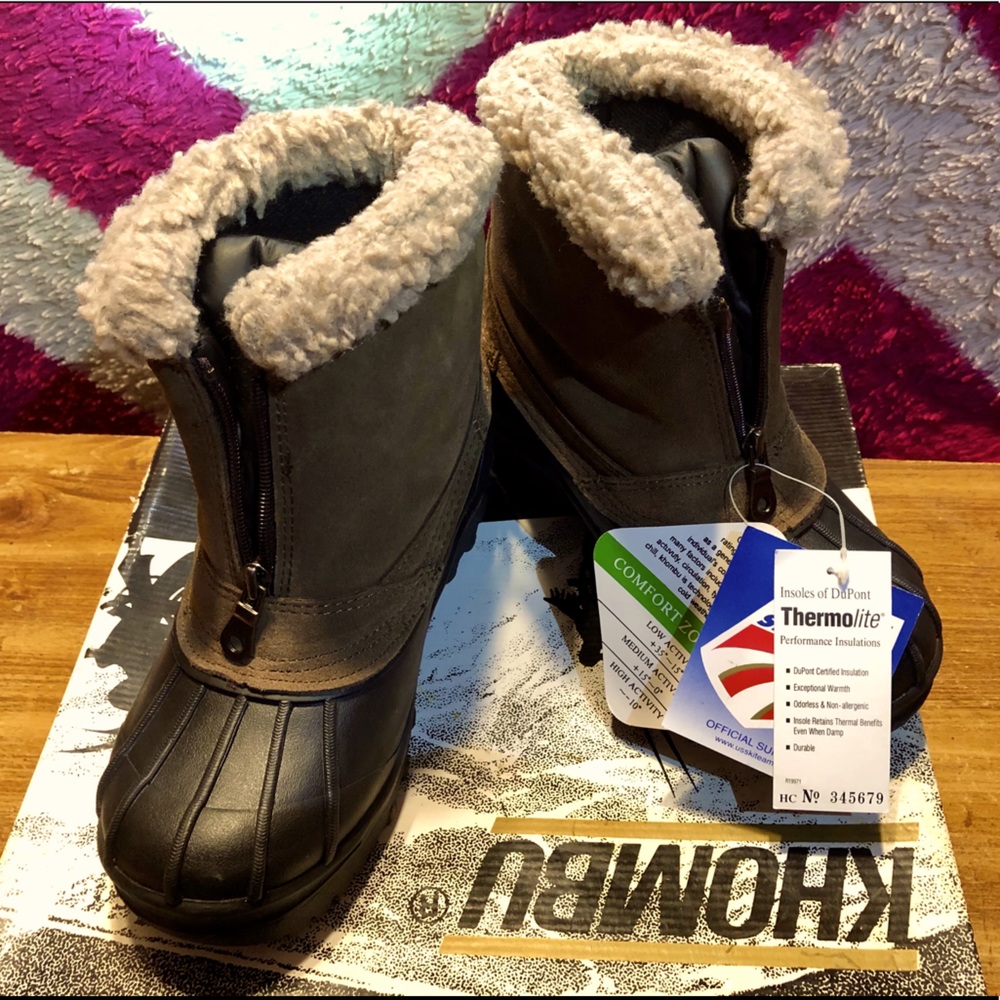NWT Khombu Waterproof Fleece Boots Girls Sz 3